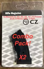 CZ Magazine for 452, 453, 455, 457, 512 Polymer 22 LR 10 Round 12004 - TWO PACK!