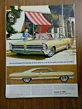 1965 Pontiac Catalina Coupe Ad Are we Extravagant Quick Agile & Driveable? AF/VK