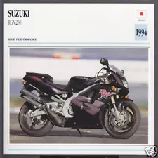 1994 Suzuki RGV250 RGV-250cc (249cc) Japan Bike Motorcycle Photo Spec Info Card