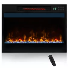 23-inch Infrared Quartz Electric Fireplace Insert w/ Remote Control