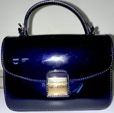 FURLA Candy Mini Crossbody Bag Pre Owned Dark Blue Great Condition For Sale