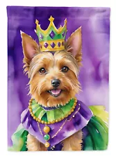 Australian Terrier King Queen of Mardi Gras Flag Garden Size DAC4727GF