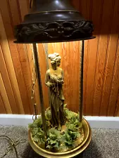 Vintage Mid Century 32" Oil Rain Lamp Hanging Goddess By CREATORS INC