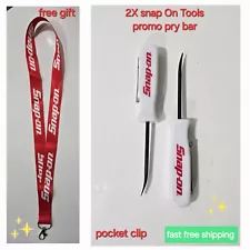 2X White Snap on tools Promo PRY BAR screwdrivers per order pocket Clip NEW+GIFT