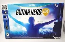 Guitar Hero Live Game Wii U & Hero Power Guitar Strap Dongle OPEN BOX