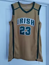 LeBron James #23 St Vincent St Mary High School Irish Basketball Jersey, Medium