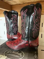 J Chrisholm Red Python Size 11 Ee Men’s Boots