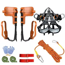 Tree Climbing Spikes, Tree Climbing Gear with Protective Belt Adjustable Clim...