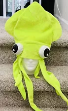 2 Squid Hats Red And Green, One New W /Tags