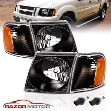 2001-2005 For Ford Explorer Sport Trac Black Replacement Corner headlights