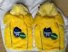 Two (2) NEW Pup Crew “Banana Pup Organic” Dog costumes - LARGE 21-24” chest