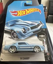 2015 Mattel Hot Wheels 1981 Camaro 04/05 (Muscle Pony Car Collection) Blue - New