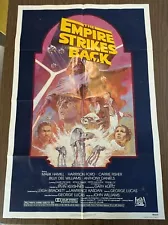 Original 1982 Star Wars The Empire Strikes Back Movie Theater Poster 1sh 27x41