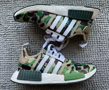 Size 8 - adidas A Bathing Ape x NMD_R1 Olive Camo