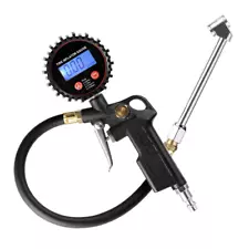 Digital Tire Inflator with Pressure Gauge Dual Head Chuck for Truck Car Bike New