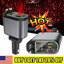 4 in 1 Retractable Car Charger - Starlight in Car Roof, Fast Car Phone Chargerð¥