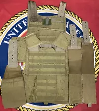 INCOMPLETE US EAGLE INDUSTRIES CIRAS PLATE CARRIER ARMOUR VEST. KHAKI. MEDIUM