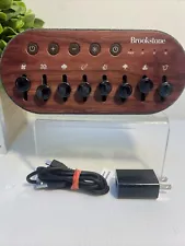 Brookstone Deep Sleep Sound Mixer Wood Grain, White Noise w/ Ambient Light Rare