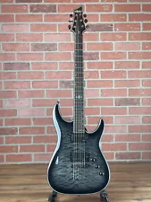 USED Schecter Hellraiser Hybrid C-1 Electric Guitar- Transparent Black Burst