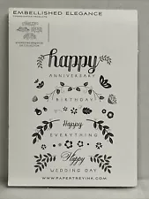 Papertrey Ink Embellished Elegance Clear Stamps Happy