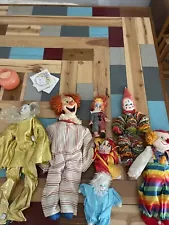 New ListingCollection Of 7 Vintage Antique Clowns