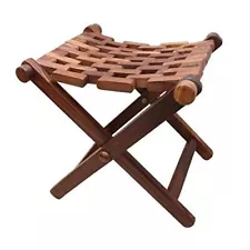 Hand Made Wooden Folding Stool Chair for Home & Shop Garden Decor Best Interior