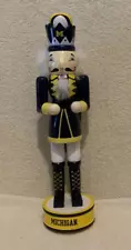 NCAA University Of Michigan Wolverines Wood Nutcracker 14" - NWT