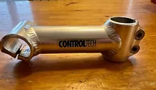 Vintage Control Tech Bike Stem 110mm 1” Threadless Silver