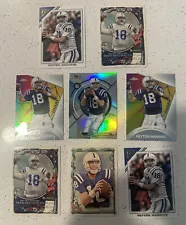 Peyton Manning 8 Card Topps Composite Football Lot Insert, Parallel Cardsð¥