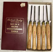 Robert Sorby Set Of 5 Micro Woodturning Tools in Box