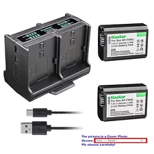 Kastar Battery Quadruple Charger for Sony ILCE-6000 a6000 ILCE-6100 Alpha a6100