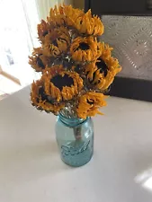 SUNFLOWERS * DRIED FLOWER Bunch BOUQUET Bundle USA Grown ORANGE Flowers Auc#5