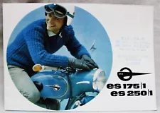 VINTAGE GERMAN MZ MOTORCYLES ES175/1 & ES250/1 ADVERTISING SALES BROCHURE 1964