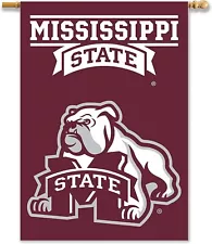 MISSISSIPPI STATE BULLDOGS 28x40 2-Sided House Wall BANNER USED Store Display!!