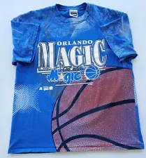 New ListingOrlando Magic T Shirt By Tultex All Over Print XL Blue Single Stitch Pre-owned