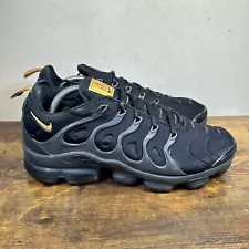 Nike Air Vapormax Plus Black Metallic Gold BQ5068-001 Rare Shoes Men's Size 11.5