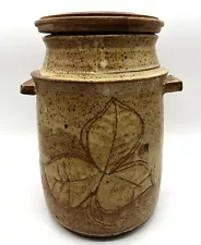 Richard Abnet Pottery Canister 11”T Wood Lid Warren Mackenzie Student SIGNED