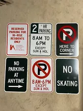 PARKING SIGNS LOT OF 6 Original REAL Highway Road Sign PITTSBURGH