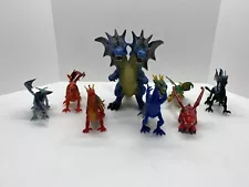 7 Kid Galaxy Fantasy Medieval 9" Dragon Toy Figures & 2 Headed Dragon Toys R Us