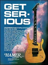 Hamer Californian Series guitar advertisement 1988 ad print