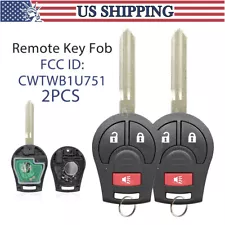 2 For Chevrolet City Express 2015-2018 CWTWB1U751 Replacement Remote Key FOB (For: 2015 Chevrolet City Express)