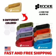 Hyve Technologies plus 1 Magazine Extension Base Pad for the Glock 43 Mag +1