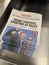 AJC Trump Survives Shooting Newspaper 07/14/24 Trump Shot SECURE SHIPPING USED ✅