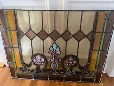 stained glass window hanging panel