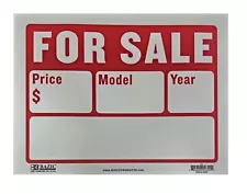 1-10 Pack FOR SALE Sign 9x12in Weatherproof Plastic Sell Cars Boats Auto Trucks