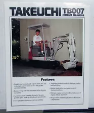 1980s Takeuchi TB007 Compact Excavator