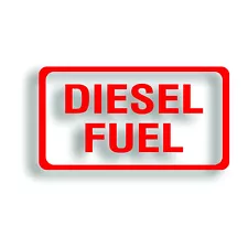 Service Garage Shop Decal for DIESEL Barrel Drum Tank Fuel Pump sign label RED