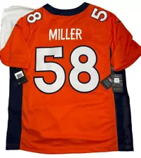 New Von Miller Size XL Orange Denver Broncos Stitched Vapor Limited Nike Jersey