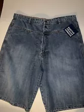 NEW Vtg 90s Marithe Francois Girbaud Mens Jean Shorts Light Sandblast Blue Sz 38