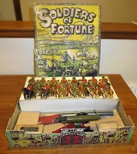 RARE MARX COMPLETE 36 SOLDIERS OF FORTUNE SET WITH BOX INCLUDING THE ACCESSORIES